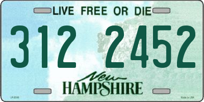 NH license plate 3122452