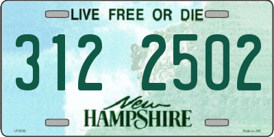 NH license plate 3122502