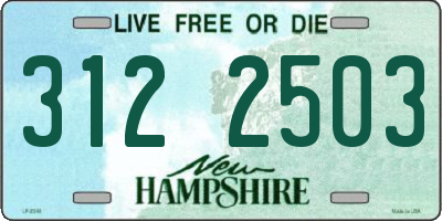 NH license plate 3122503