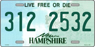 NH license plate 3122532