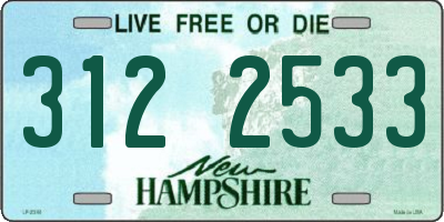 NH license plate 3122533