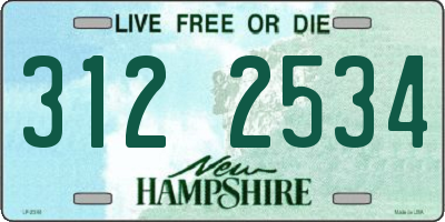 NH license plate 3122534