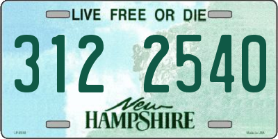 NH license plate 3122540