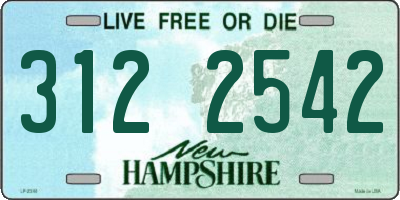 NH license plate 3122542