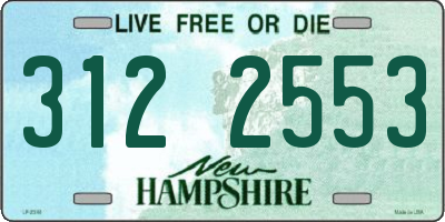 NH license plate 3122553