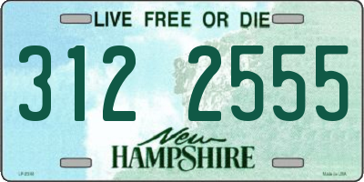 NH license plate 3122555