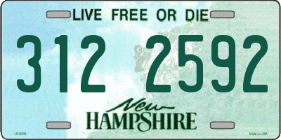 NH license plate 3122592