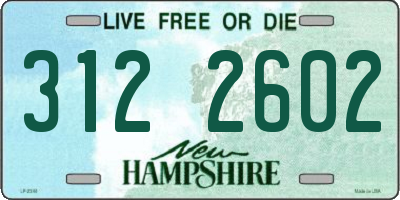 NH license plate 3122602