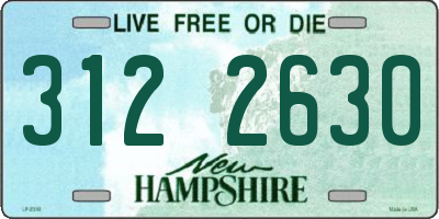 NH license plate 3122630