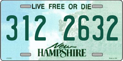 NH license plate 3122632