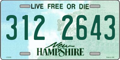 NH license plate 3122643