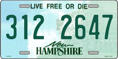 NH license plate 3122647