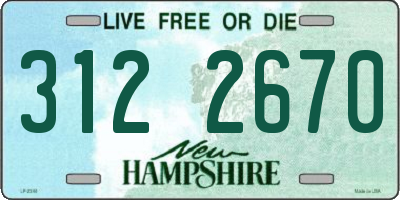 NH license plate 3122670