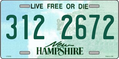 NH license plate 3122672