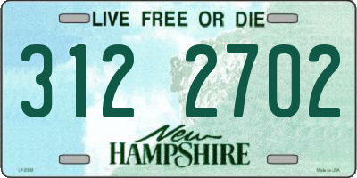 NH license plate 3122702