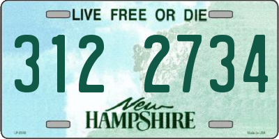 NH license plate 3122734