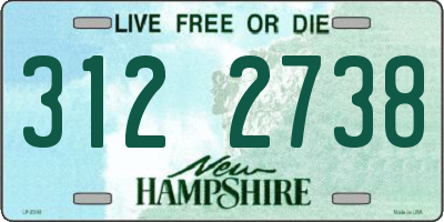 NH license plate 3122738