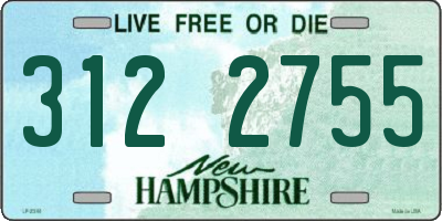 NH license plate 3122755