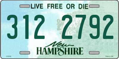 NH license plate 3122792