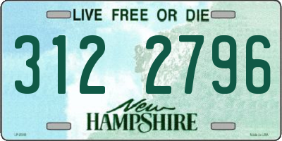NH license plate 3122796
