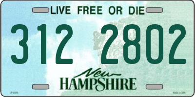 NH license plate 3122802
