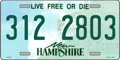 NH license plate 3122803