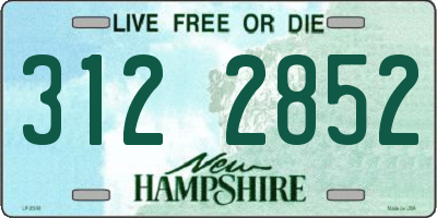 NH license plate 3122852