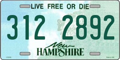 NH license plate 3122892