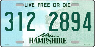NH license plate 3122894