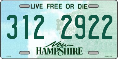 NH license plate 3122922