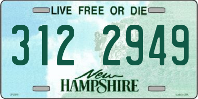 NH license plate 3122949