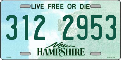 NH license plate 3122953