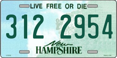 NH license plate 3122954
