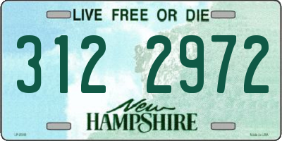 NH license plate 3122972