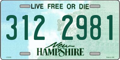 NH license plate 3122981