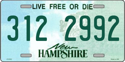 NH license plate 3122992