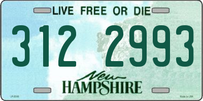 NH license plate 3122993