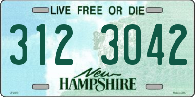 NH license plate 3123042