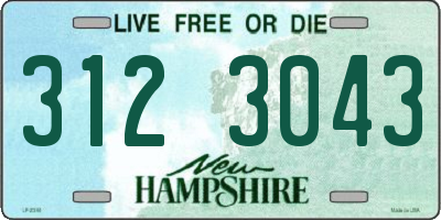 NH license plate 3123043
