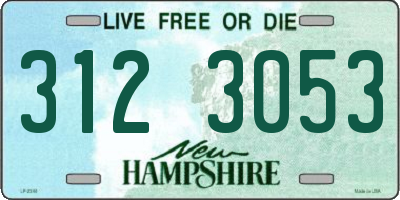 NH license plate 3123053