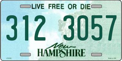 NH license plate 3123057