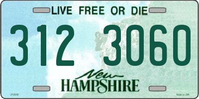 NH license plate 3123060