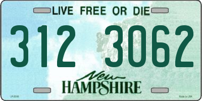 NH license plate 3123062