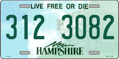 NH license plate 3123082