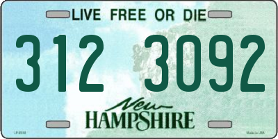 NH license plate 3123092
