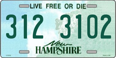 NH license plate 3123102