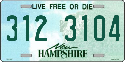 NH license plate 3123104