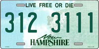 NH license plate 3123111