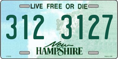 NH license plate 3123127