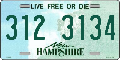 NH license plate 3123134